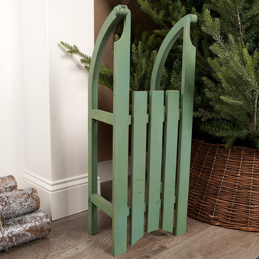 Small Wood Sled Christmas Decoration - Christmas Place