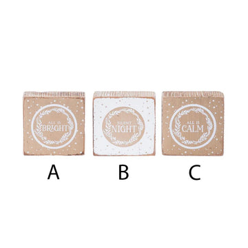 4in Metallic Block Saying