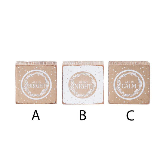 4in Metallic Block Saying