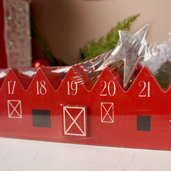 Rustic Farm Christmas Barn Countdown Advent Calendar - Christmas Place