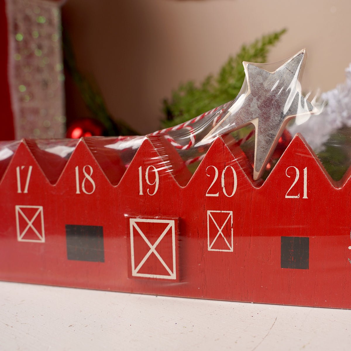 Rustic Farm Christmas Barn Countdown Advent Calendar - Christmas Place