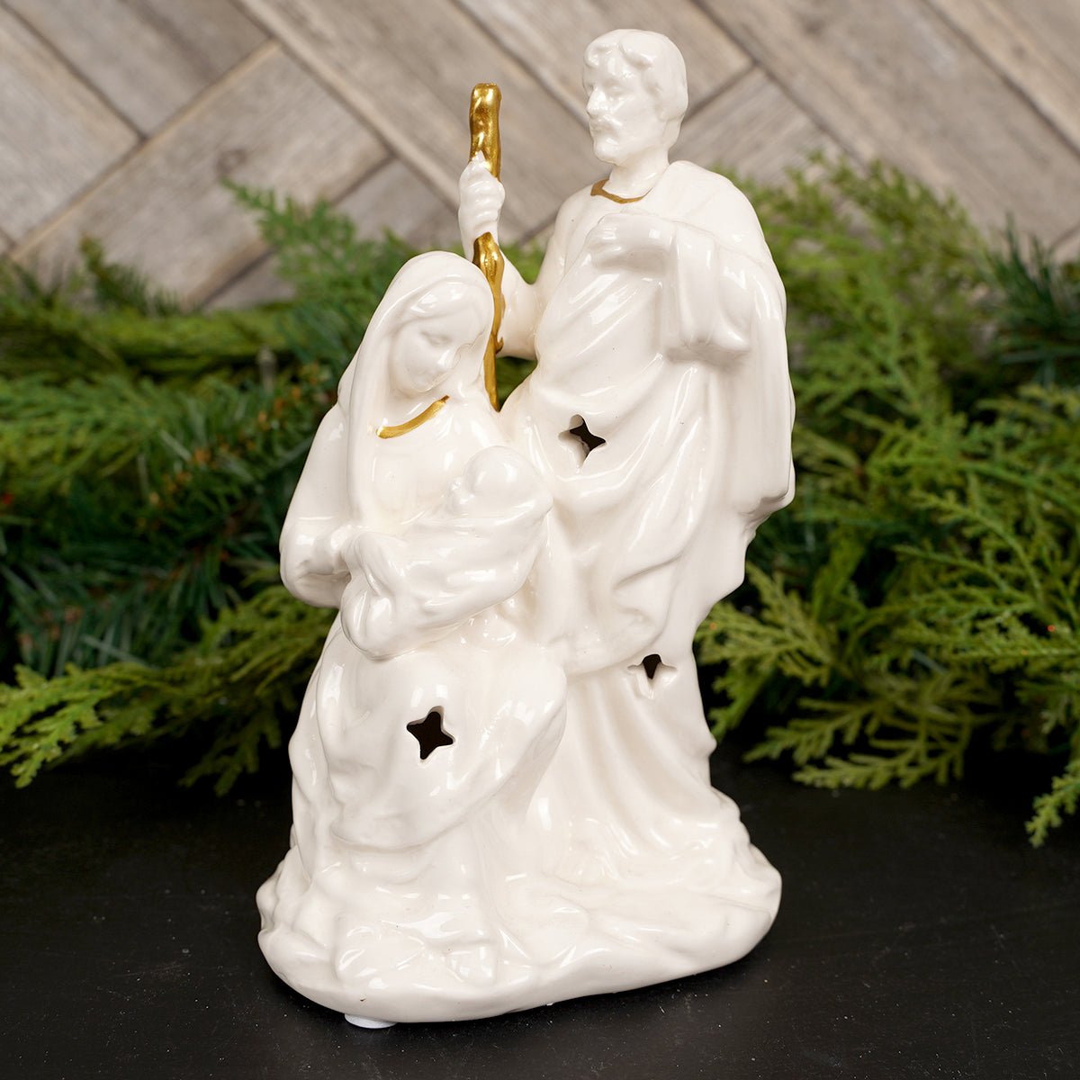 Dolomite Stone LED Nativity Figure - Christmas Place