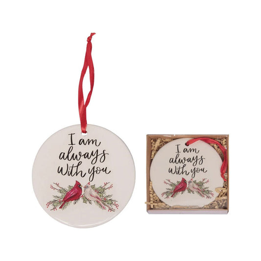 Cardinal Always With You Disc Boxed Ornament - Christmas Place