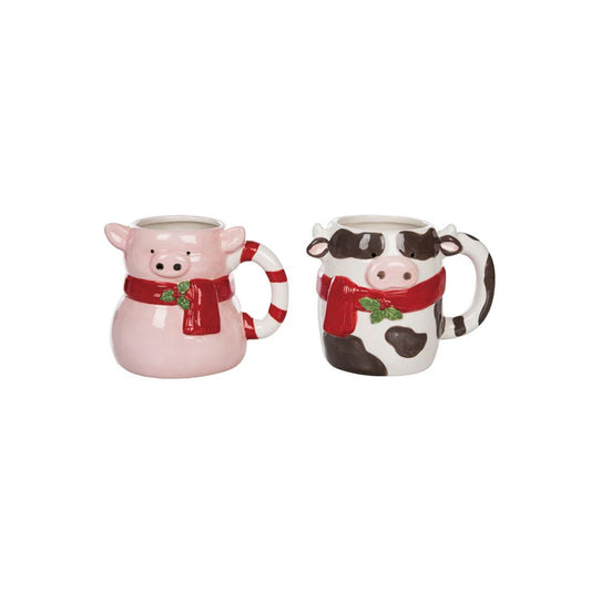 Christmas Cow Pig Mug - Christmas Place