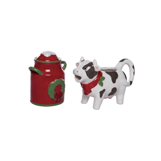 Holiday Homestead Cream And Sugar Set - Christmas Place