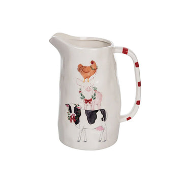 Holiday Farm Animal Pitcher - Christmas Place