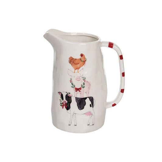 Holiday Farm Animal Pitcher - Christmas Place