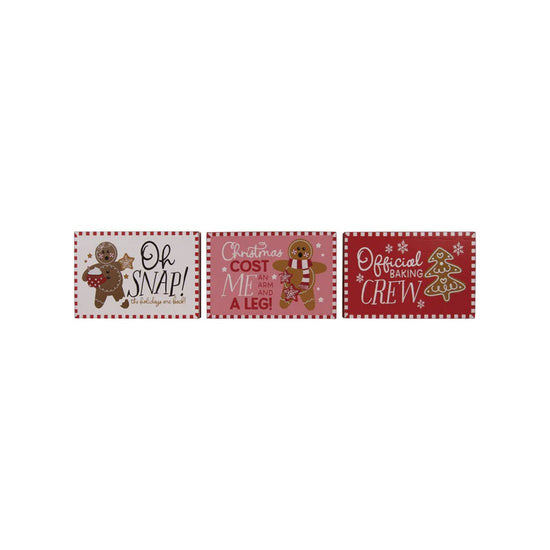 MDF Gingerbread Phrase Block - Christmas Place
