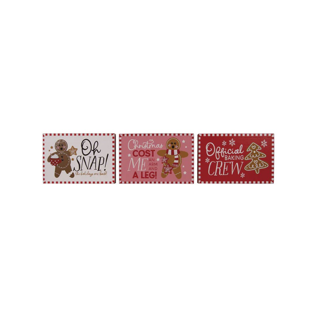 MDF Gingerbread Phrase Block - Christmas Place