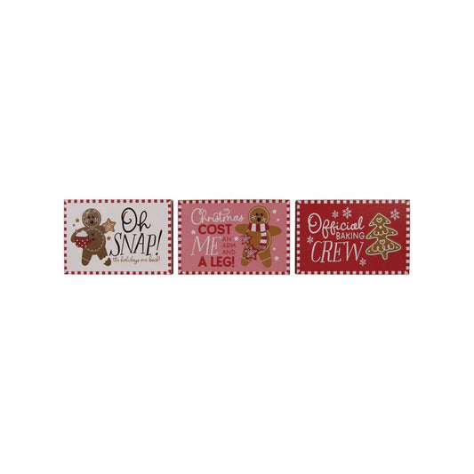 MDF Gingerbread Phrase Block - Christmas Place
