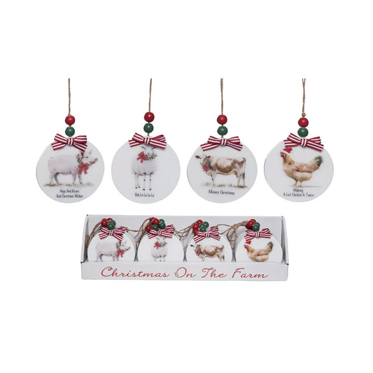 Farm Animal Disc Ornament