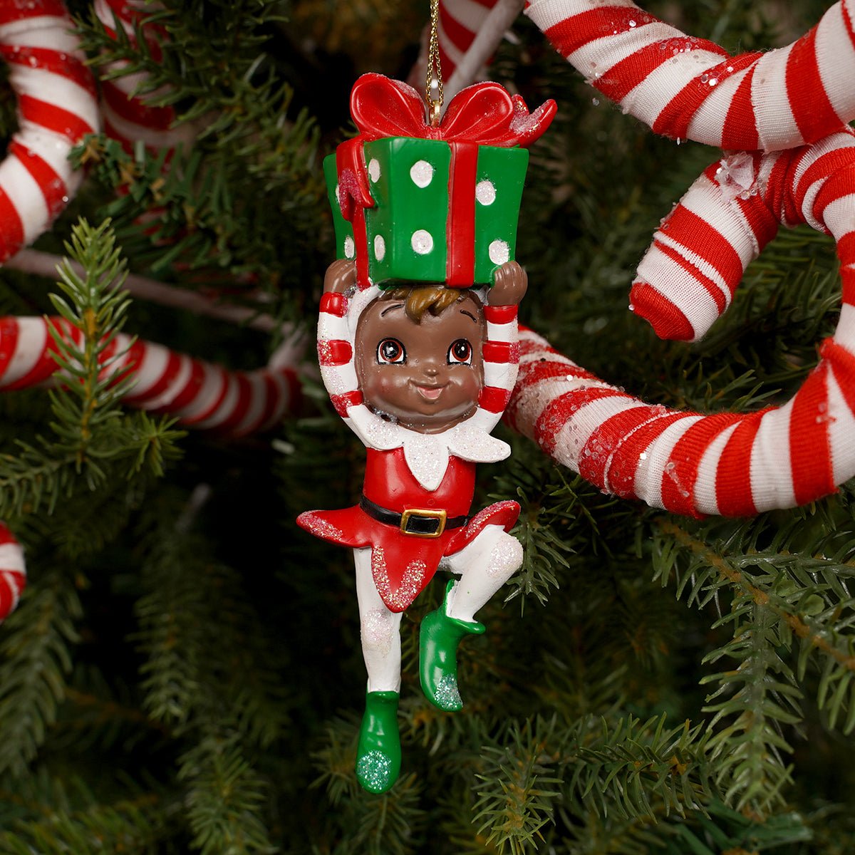 Resin Heritage Elf Ornament - Christmas Place