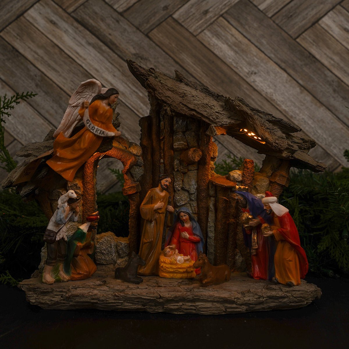 Highly Detailed LED Christmas Nativity Display - Christmas Place