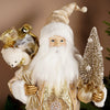 19.7Inch Gold Santa With Tree - Christmas Place