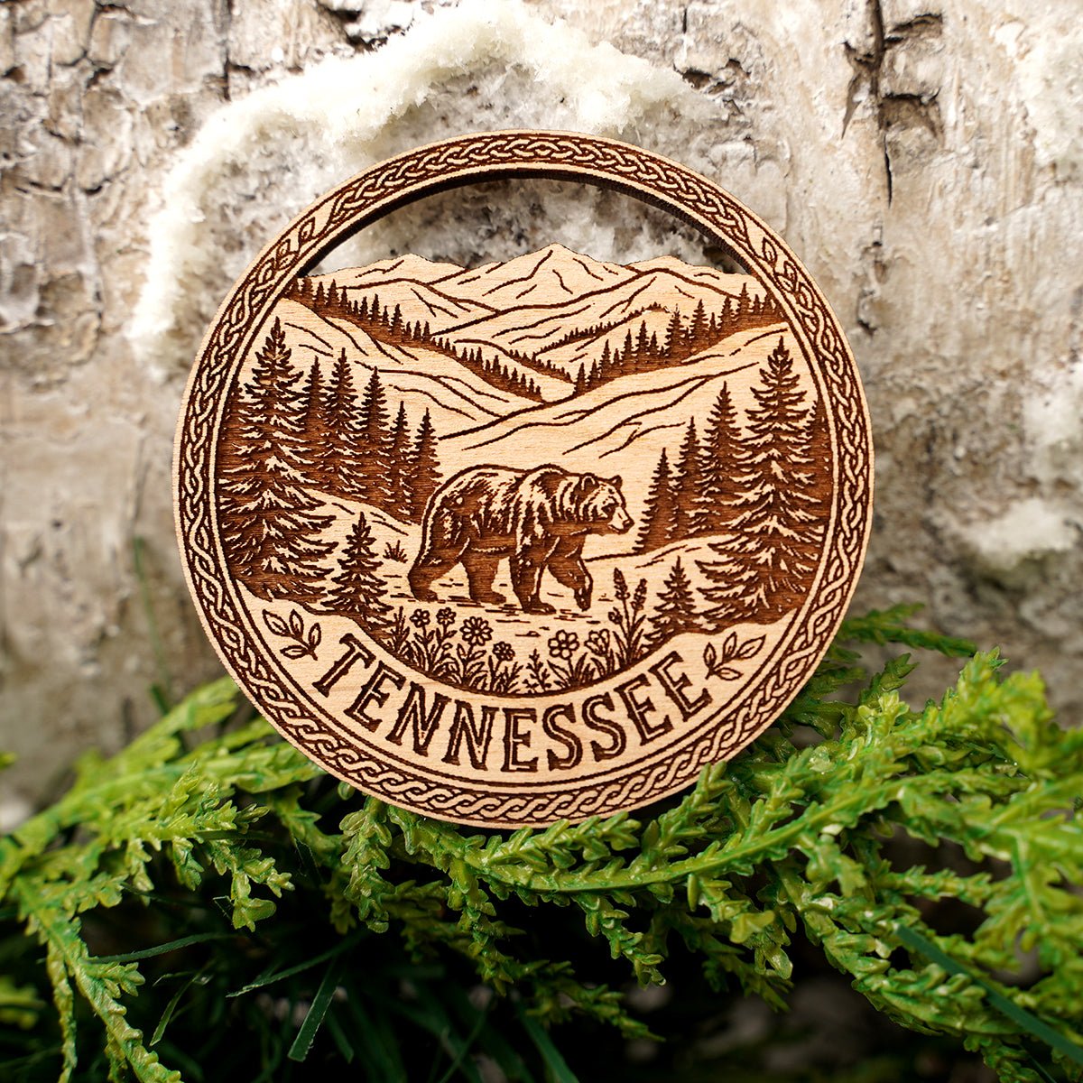 Tennessee Bear Laser Etched Magnet - Christmas Place