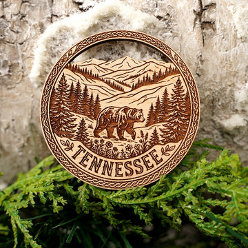 Tennessee Bear Laser Etched Magnet - Christmas Place