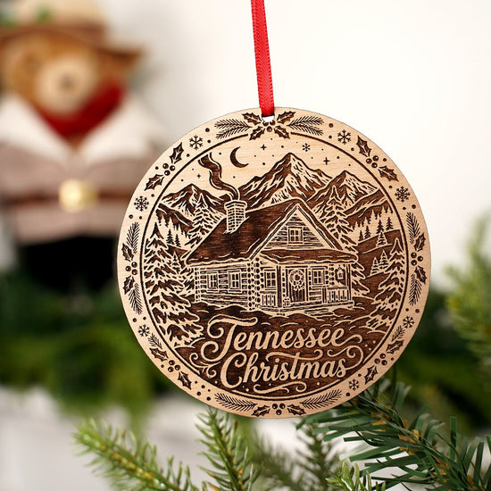 Tennessee Christmas Cabin Ornament - Christmas Place