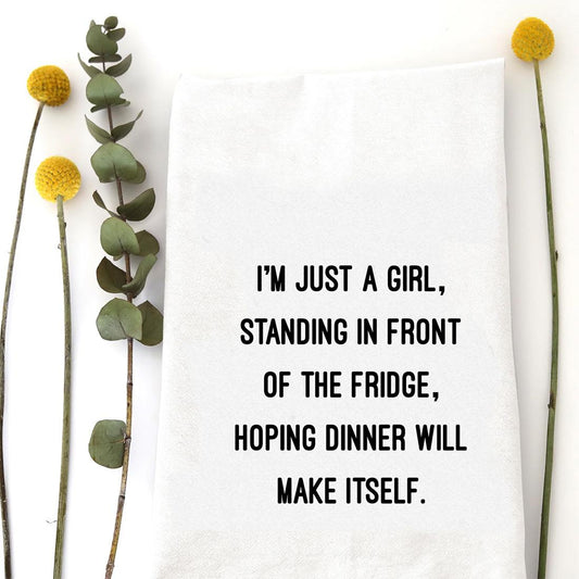 Just A Girl Tea Towel