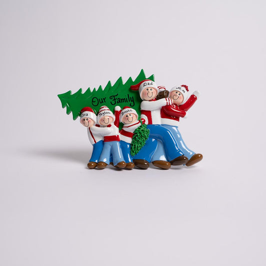 Tree Shopping Family Of 5