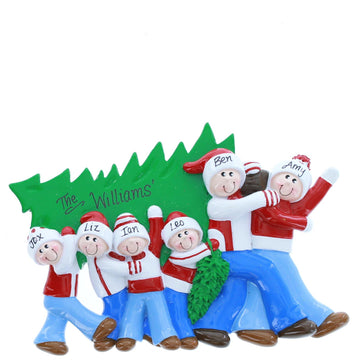 Tree Shopping Family of 6