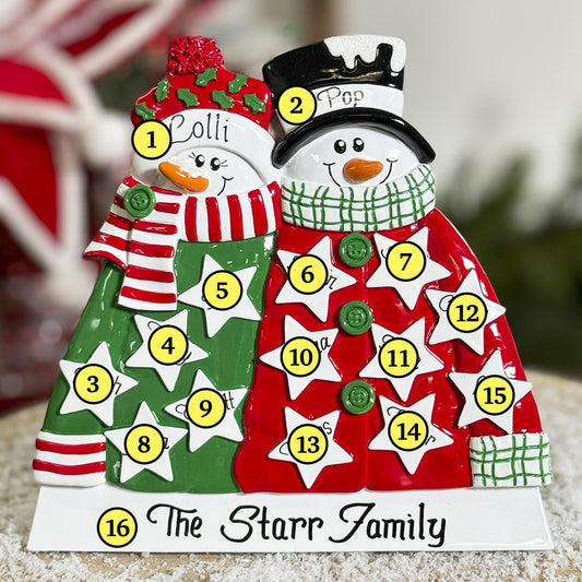 Country Snowman Table Top Personalized Decor