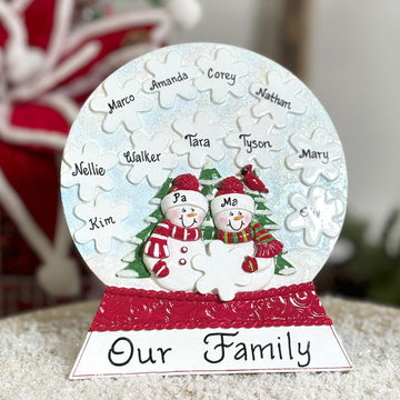 Snowglobe Family Personalized Ornament
