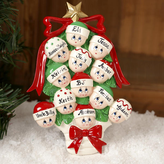 Potted Christmas Tree Family Of 12