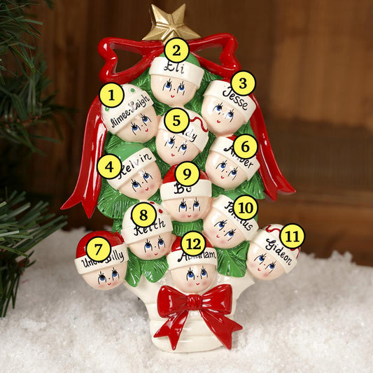 Potted Christmas Tree Family Of 12