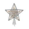 20 Light Silver Star Treetop - Christmas Place