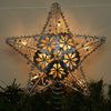 20 Light Silver Star Treetop - Christmas Place