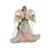 Ivory and Grey Lighted Angel Treetop - Christmas Place
