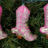 Glittered Pink Cowgirl Boots Light Set