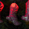 Glittered Pink Cowgirl Boots Light Set
