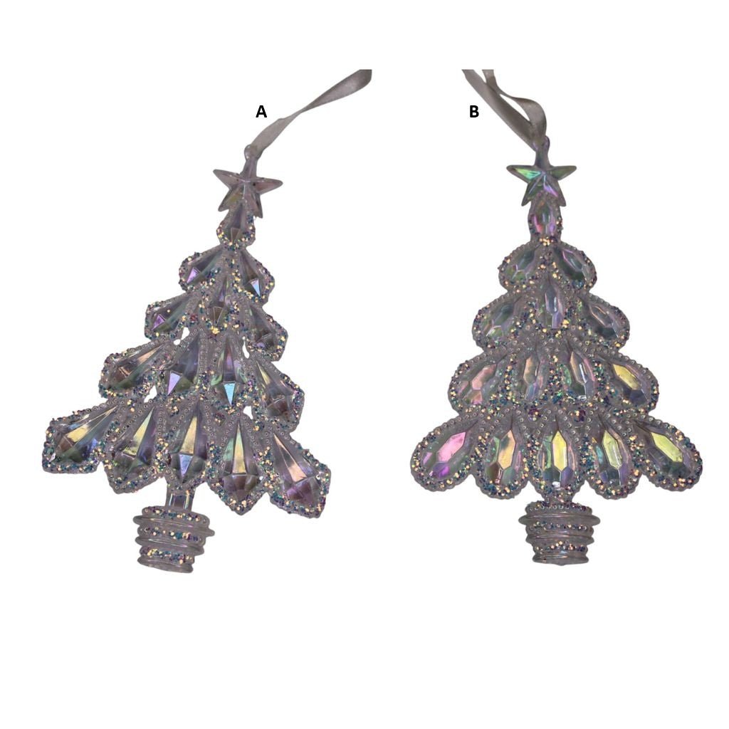 Iridescent Tree Christmas Ornaments Two Styles - Christmas Place