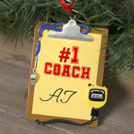 Number One Coach Clipboard Ornament