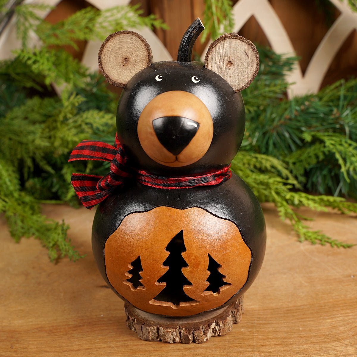 8in Medium Brookes Bear Gourd - Christmas Place