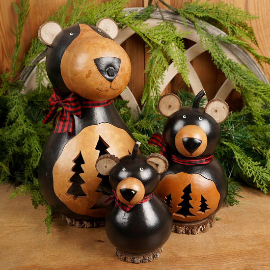 8in Medium Brookes Bear Gourd - Christmas Place