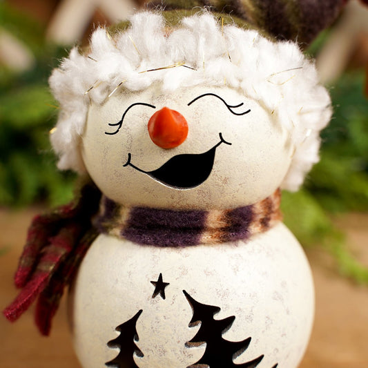 Tiny Everleigh Snow Girl Meadowbrooke Gourd Decor - Christmas Place