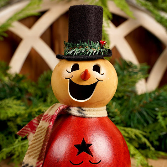 Joel Mini Snowman Meadowbrooke Gourds Decor- Christmas Place