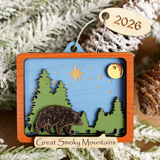Great Smoky Mountains Night Sky Ornament - Christmas Place