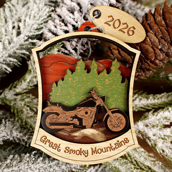 GSM Motorcycle Scene Ornament - Christmas Place