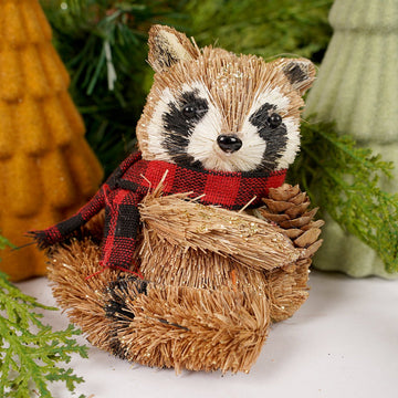 Sisal Raccoon Ornament - Christmas Place