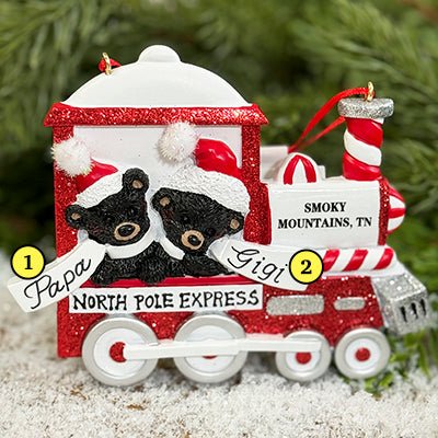 Smoky Mountain Bear Train Family of 2 - Christmas Place