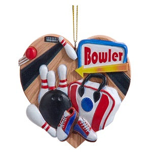 Heart Bowling Ornament