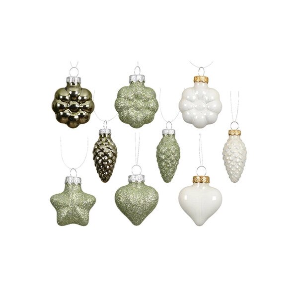 Green Glass Shiny Ornaments Tube