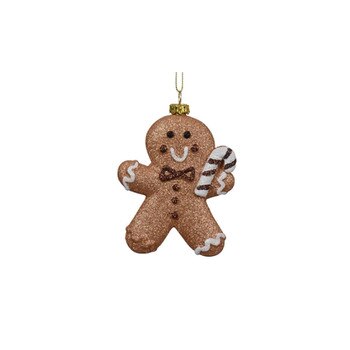 Gingerbread Candy Cane Ornament
