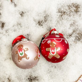 Glass Gingerbread Ball-1