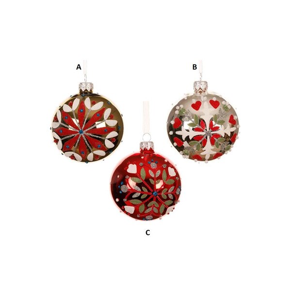 Red White Blue Snowflake Ornament
