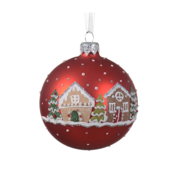 Glass Gingerbread Houses Ornament