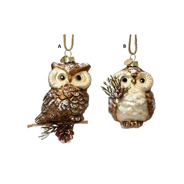 Glass Owl Ornament